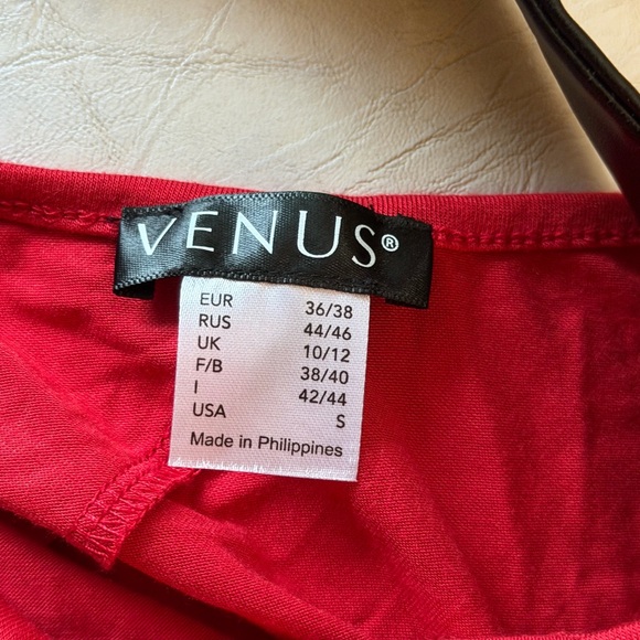 VENUS Red Long Sleeve Top with Black Strap - Picture 6 of 6